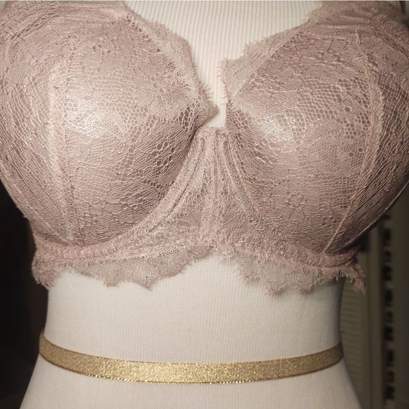 VS| DREAM ANGELS LINED DEMI SHIMMERY LACE BRA - Picture 4 of 7
